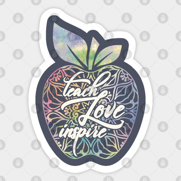 Teach, Love, Inspire (pastel colors) Sticker by starwilliams